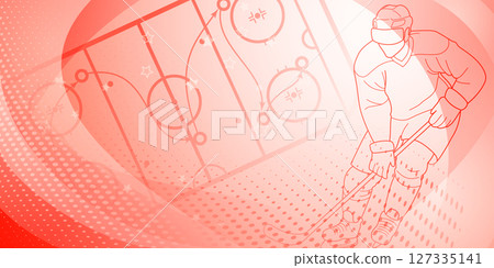 Man playing hockey. 127335141