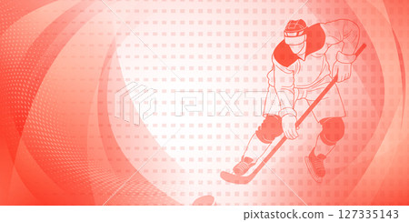 Hockey player on ice. 127335143