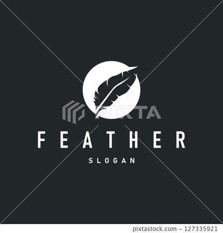 bird feather logo simple design animal feather silhouette black feather wings minimalist simple modern for illustration product brand template and poster bird feather logo simple design animal feather silhouette black feather wings minimalist simple modern for illustration product brand template and poster 127335921