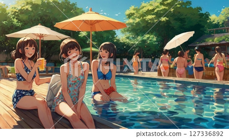 在烈日炎炎下,水花四濺,歡聲笑語四起,二十多歲的姑娘們在盛夏的青春熱浪中奔跑,刻畫出精彩瞬間。 在烈日炎炎下,水花四濺,歡聲笑語四起,二十多歲的姑娘們在盛夏的青春熱浪中奔跑,刻畫出精彩瞬間。 127336892