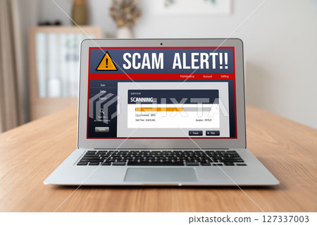 Cyber security software show alert of cyber attack for protection snugly 127337003