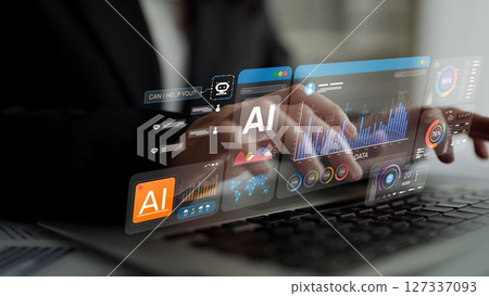 AI Brain Processing Data with Generative Artificial Intelligence Concept Muxer AI Brain Processing Data with Generative Artificial Intelligence Concept Muxer 127337093