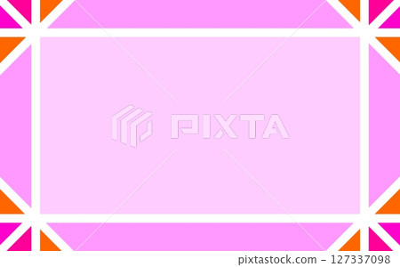 Geometric pattern frame pastel color 127337098