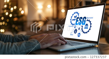 ESG environmental social governance policy for brisk business 127337237