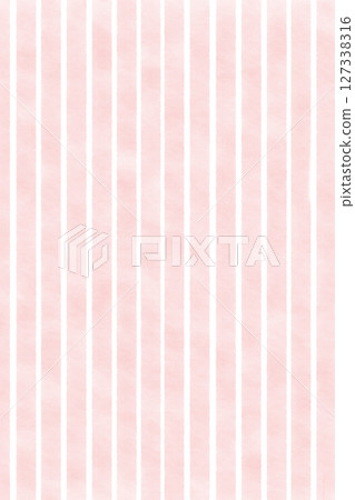 Hand-drawn watercolor vertical stripe pattern background illustration Cute pink texture 127338316