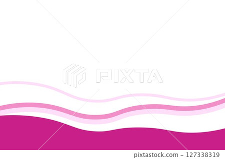 Wave line background illustration material - simple abstract flowing pink background, white background, vector png 127338319