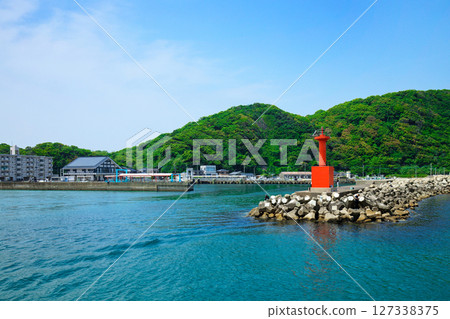 Kamiminato Port Ferry Terminal Red Lighthouse Kamiminato Port Ferry Terminal Red Lighthouse 127338375