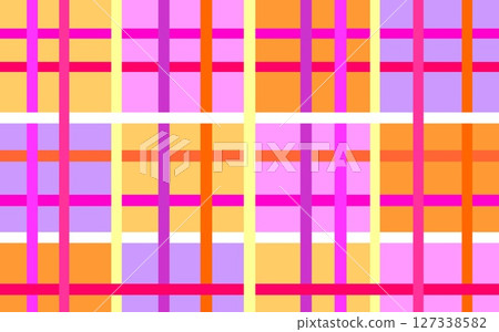 Lattice pattern, geometric pattern, square, pink, orange 127338582
