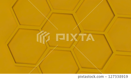 The Yellow Beehive for Abstract Background concept 3d Rendering. The Yellow Beehive for Abstract Background concept 3d Rendering. 127338919