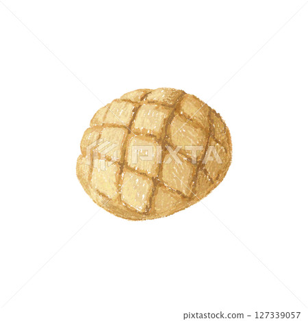 Illustration of melon bread 127339057