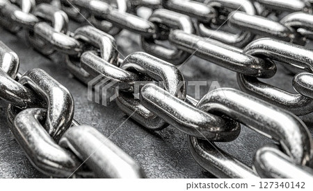 金屬鏈環和強度 5 的符號 127340142
