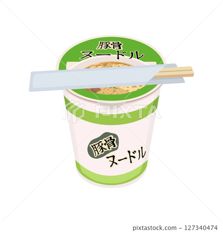 將熱水倒入豬骨口味泡麵並等待的插圖 將熱水倒入豬骨口味泡麵並等待的插圖 127340474