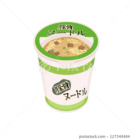 豬骨口味泡麵的鳥瞰圖 127340484