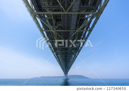 晴天,明石海峽大橋 晴天,明石海峽大橋 127340658