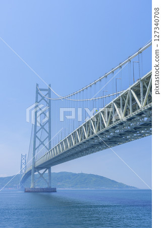 晴天，明石海峽大橋 127340708