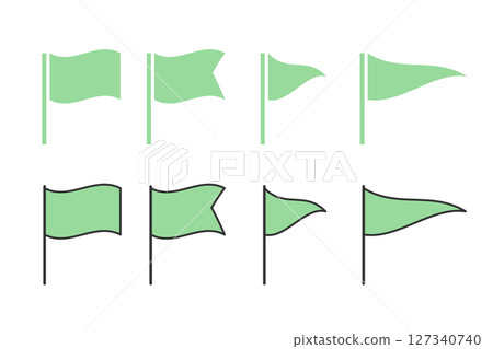 Simple flag icon set 127340740