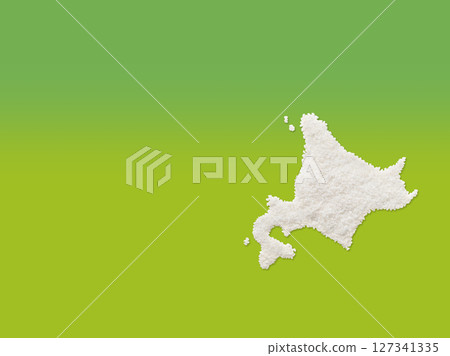 用米製作的北海道地圖 用米製作的北海道地圖 127341335