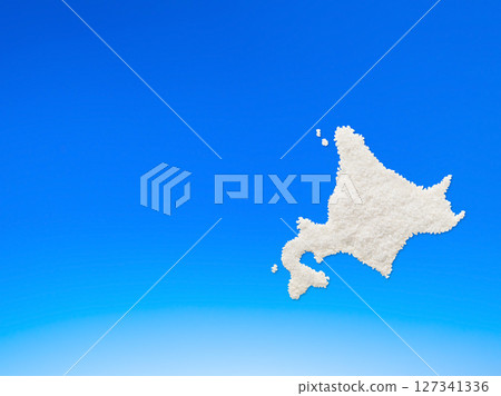 用米製作的北海道地圖 用米製作的北海道地圖 127341336