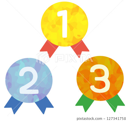 Medal illustration set Awards Vector material 127341758