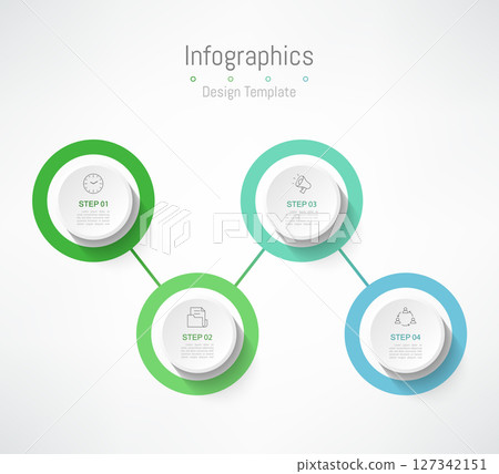 Infographic 4 options design elements for your business data. Vector Illustration. Infographic 4 options design elements for your business data. Vector Illustration. 127342151