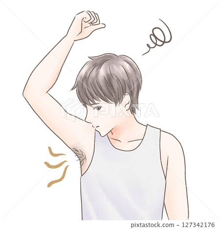 擔心腋毛和腋臭的男士 127342176
