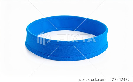 Blue adhesive tape roll isolated on white background 127342422