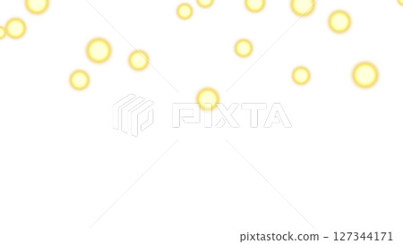Bright glowing yellow sphere on a transparent background 127344171