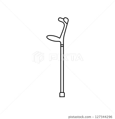 Medical crutches symbol icon 127344296