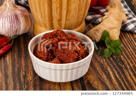 Thai cuisine - Tom Yum paste 127344965