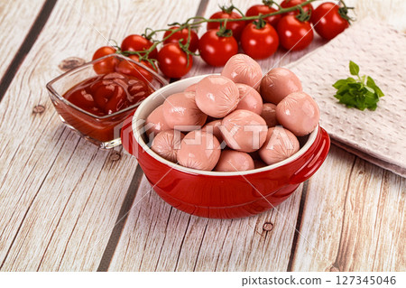 Dietary baby mini sausages for kids 127345046