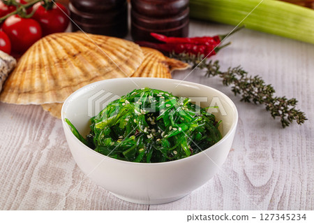 Japanese Chuka Wakame with sesame seeds Japanese Chuka Wakame with sesame seeds 127345234