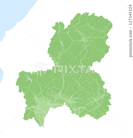 Satellite Makaze illustration of Gifu prefecture, Japan 127345324