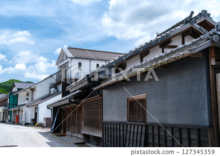 Old houses along the road 127345359