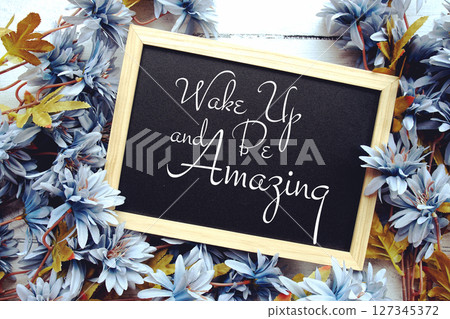 Wake up and be amazing Positive inspirational quote text message Wake up and be amazing Positive inspirational quote text message 127345372