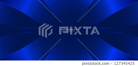 Dark blue, abstract, curved, layered shape with a ribbon and triangle background. Vector illustration Dark blue, abstract, curved, layered shape with a ribbon and triangle background. Vector illustration 127345425