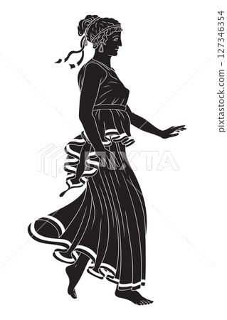 Vector Greek women. Vector Greek women. 127346354