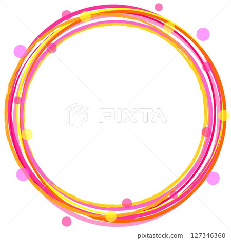 框架環點白色背景橘色粉紅色 127346360