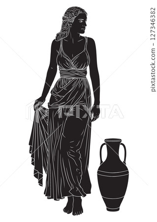 Vector Greek women. Vector Greek women. 127346382