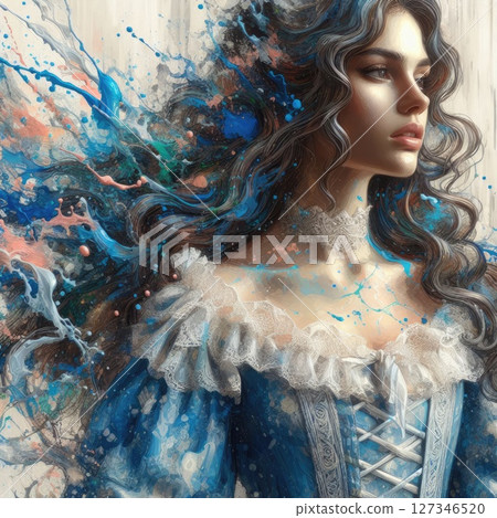 Ethereal Elegance beauty, A Dance of Colors and Emotions with Generative AI. 127346520