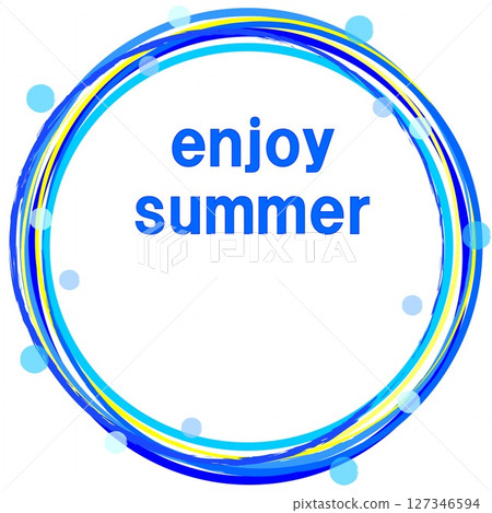 享受夏天圓點白色背景藍色 享受夏天圓點白色背景藍色 127346594