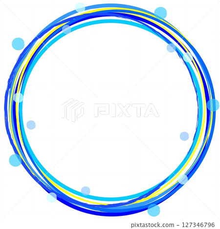 Frame ring dot white background blue Frame ring dot white background blue 127346796