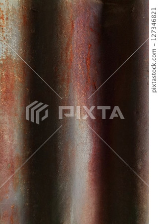 rusty old zinc roof sheet  127346821