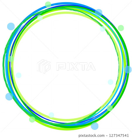 框架環點白色背景綠色 127347541
