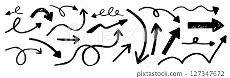 The appeal of rough lines: freehand arrows 127347672