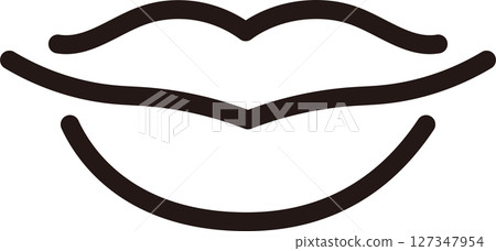 Lips, lip, beauty, woman, person, icon, line, pictogram, design, decoration, illustration, material Lips, lip, beauty, woman, person, icon, line, pictogram, design, decoration, illustration, material 127347954