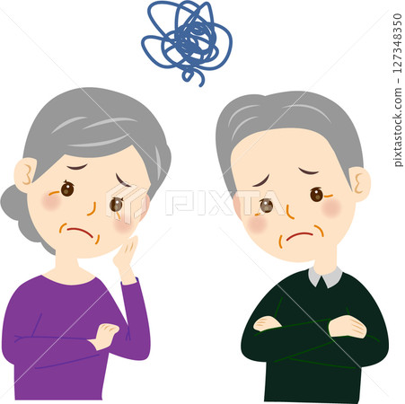 Troubled elderly couple Troubled elderly couple 127348350