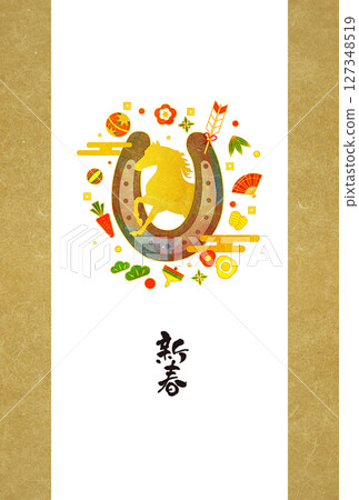 馬年新年背景 馬年新年背景 127348519