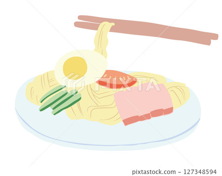 Cold Chinese noodles without main line Cold Chinese noodles without main line 127348594