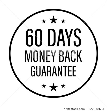 60 days money back guarantee icon vector for graphic design, logo, website, social media, mobile app, UI illustration 60 days money back guarantee icon vector for graphic design, logo, website, social media, mobile app, UI illustration 127348631