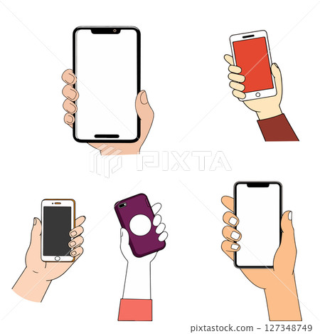 Hands Holding Smartphones 127348749